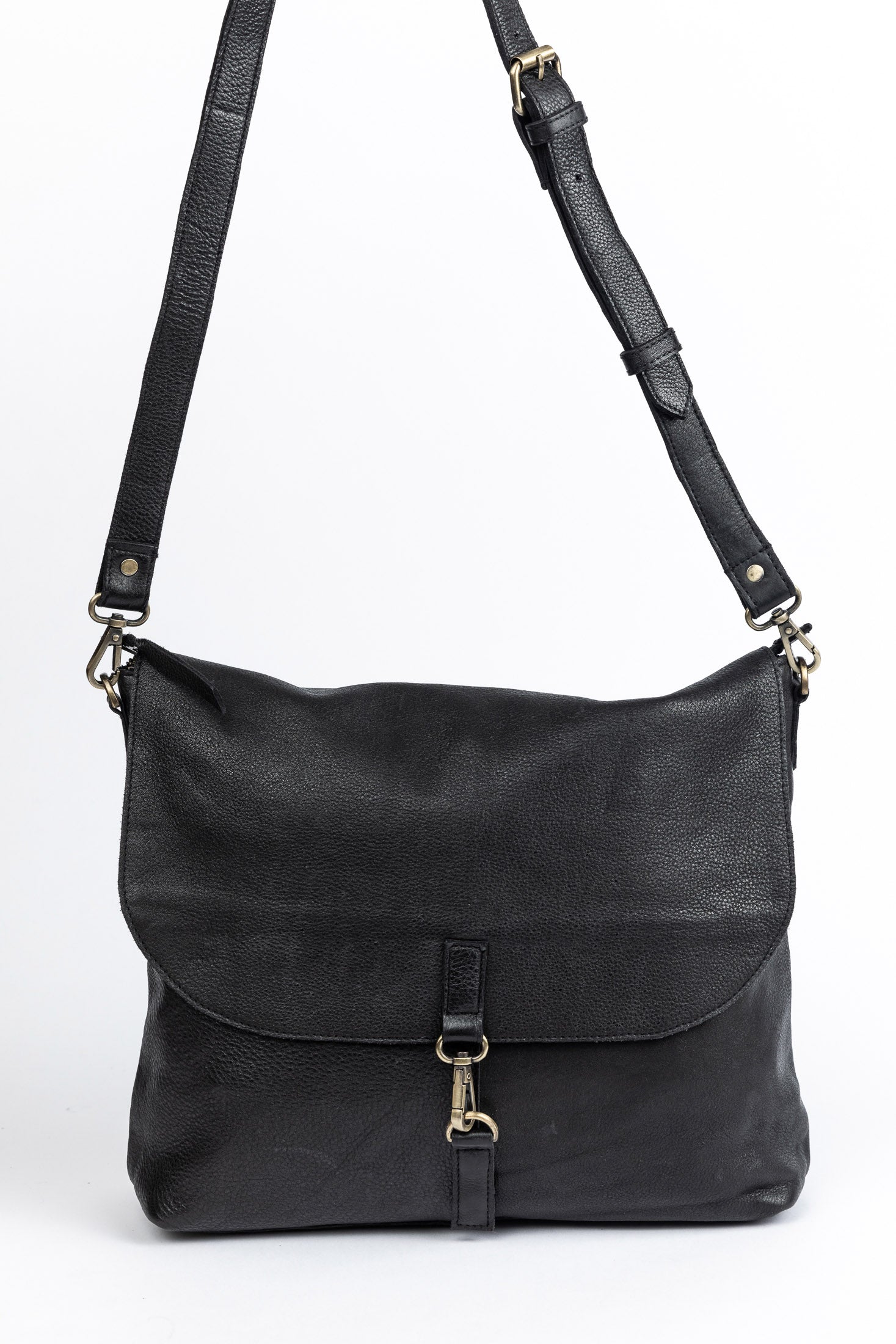 Messenger Bag - Black-Bags & Clutches-Holiday-The Bay Room