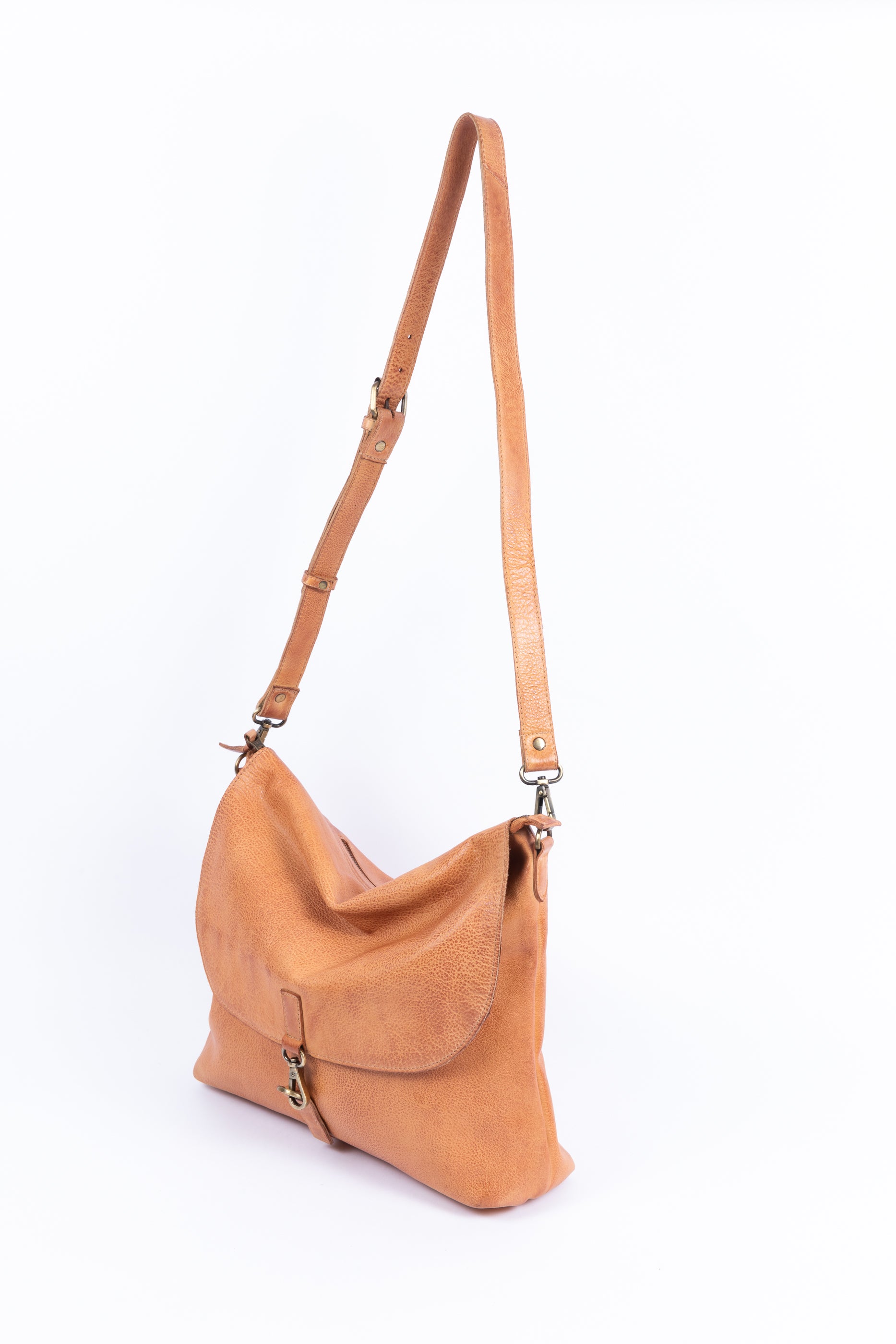 Messenger Bag - Tan-Bags & Clutches-Holiday-The Bay Room