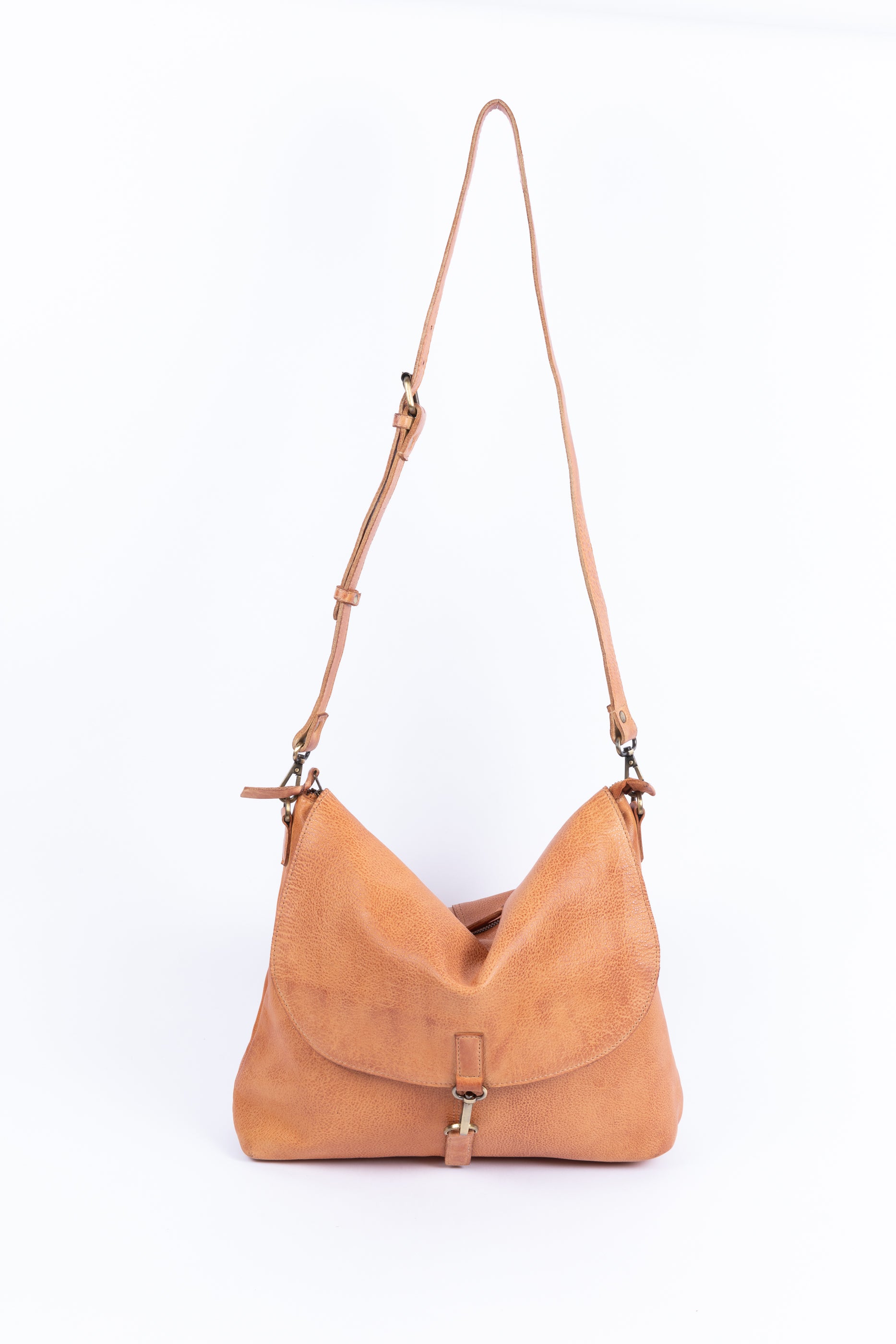 Messenger Bag - Tan-Bags & Clutches-Holiday-The Bay Room