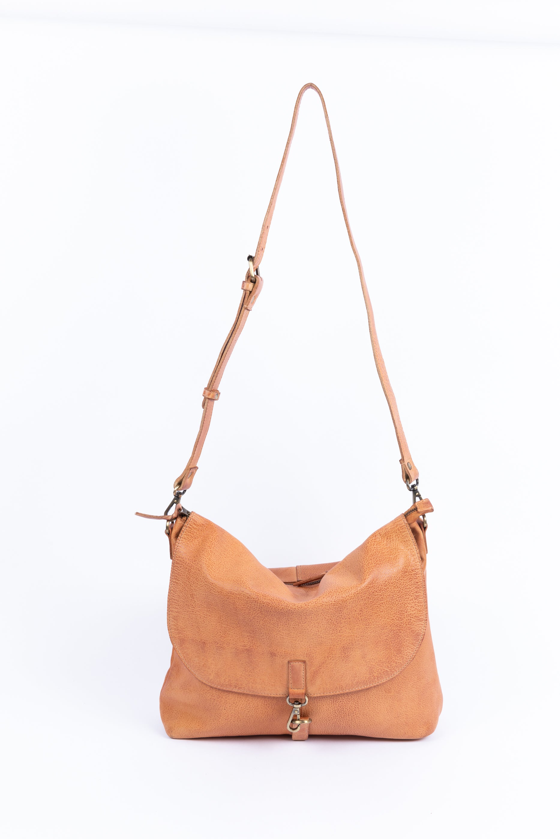 Messenger Bag - Tan-Bags & Clutches-Holiday-The Bay Room