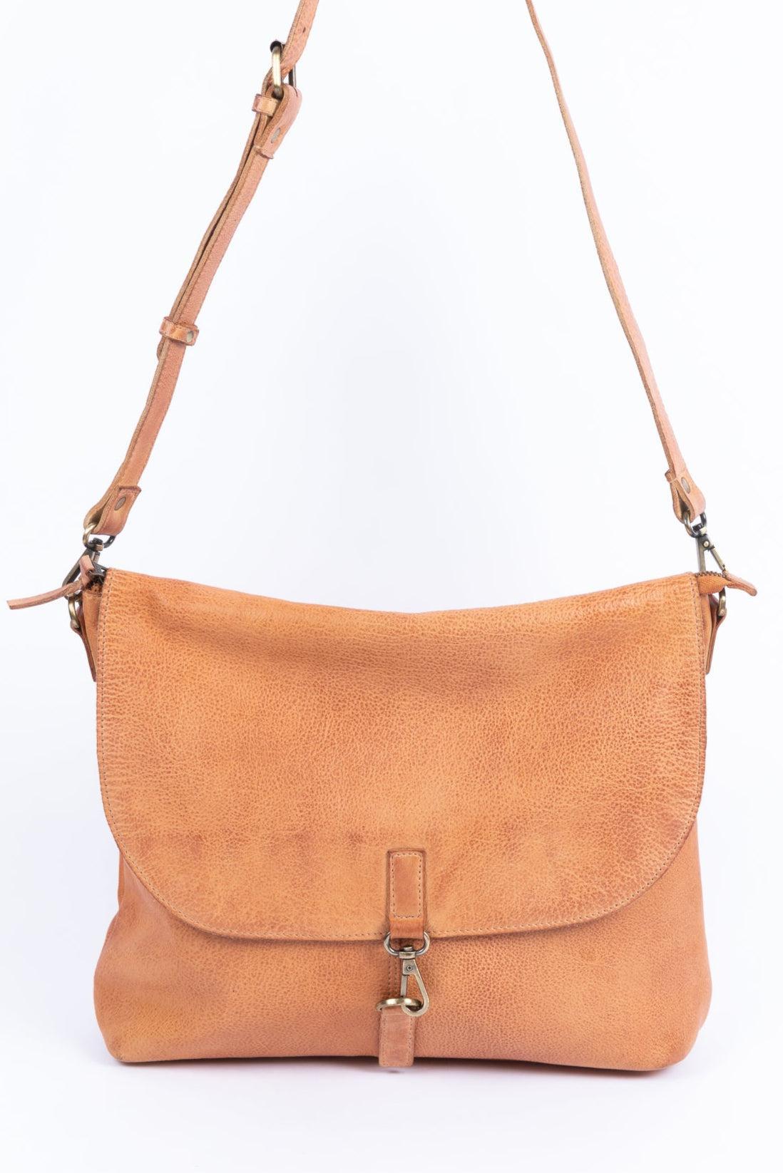 Messenger Bag - Tan-Bags & Clutches-Holiday-The Bay Room