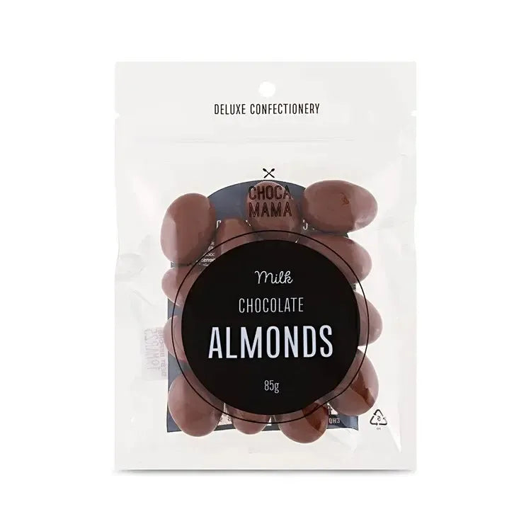 Milk Chocolate Almonds Mini Bag 85g-Gourmet Food & Drink-Chocamama-The Bay Room