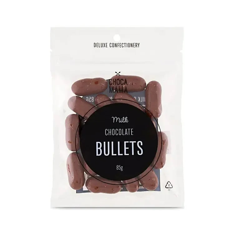 Milk Chocolate Bullets Mini Bag 85g-Gourmet Food & Drink-Chocamama-The Bay Room