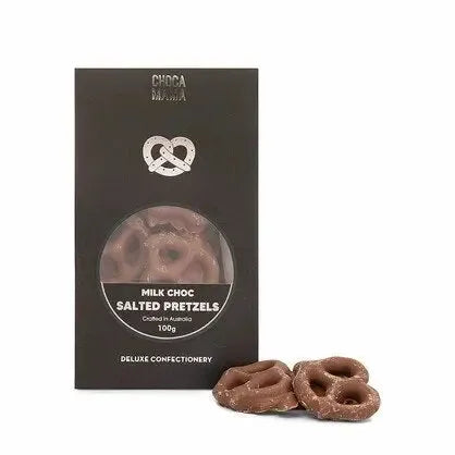 Milk Chocolate Salted Pretzels 100g-Gourmet Food & Drink-Chocamama-The Bay Room