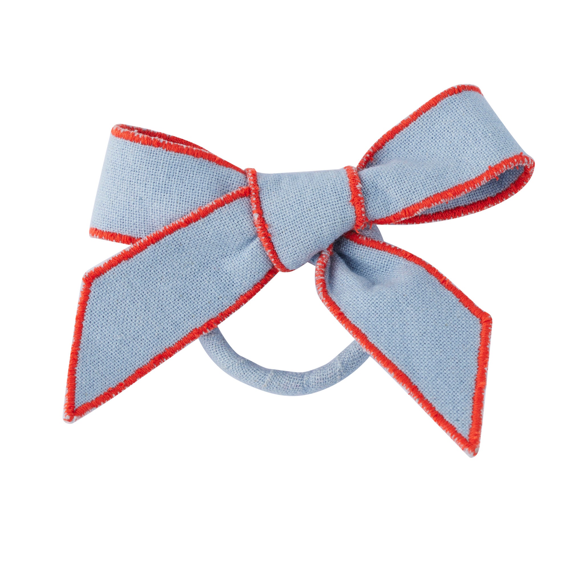 Milla Bow Napkin Ring 12cm Sky/Red-Dining & Entertaining-Coast To Coast Home-The Bay Room