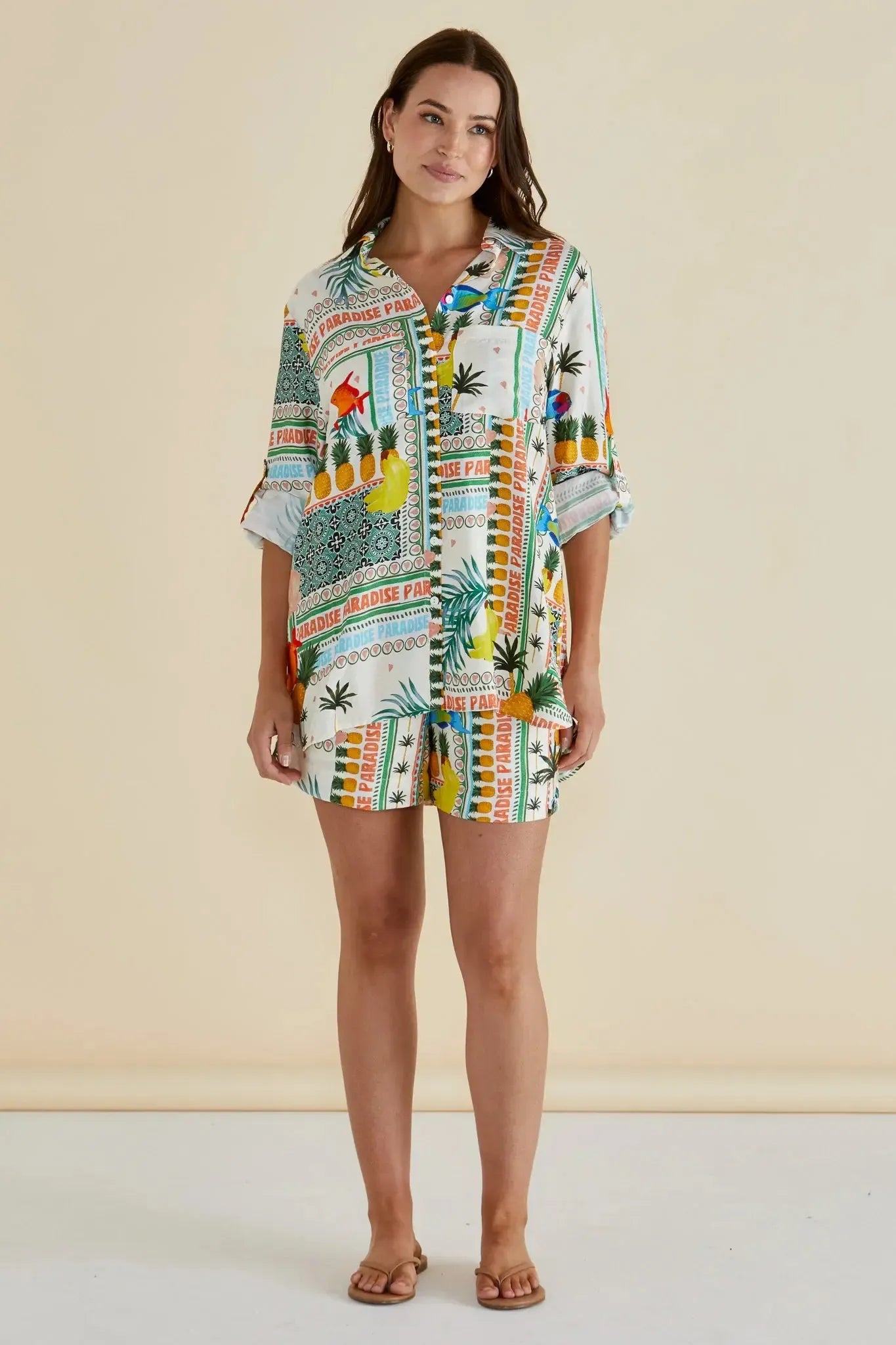 Mills Shirt - Paradise Print-Tops-Betty Basics-The Bay Room