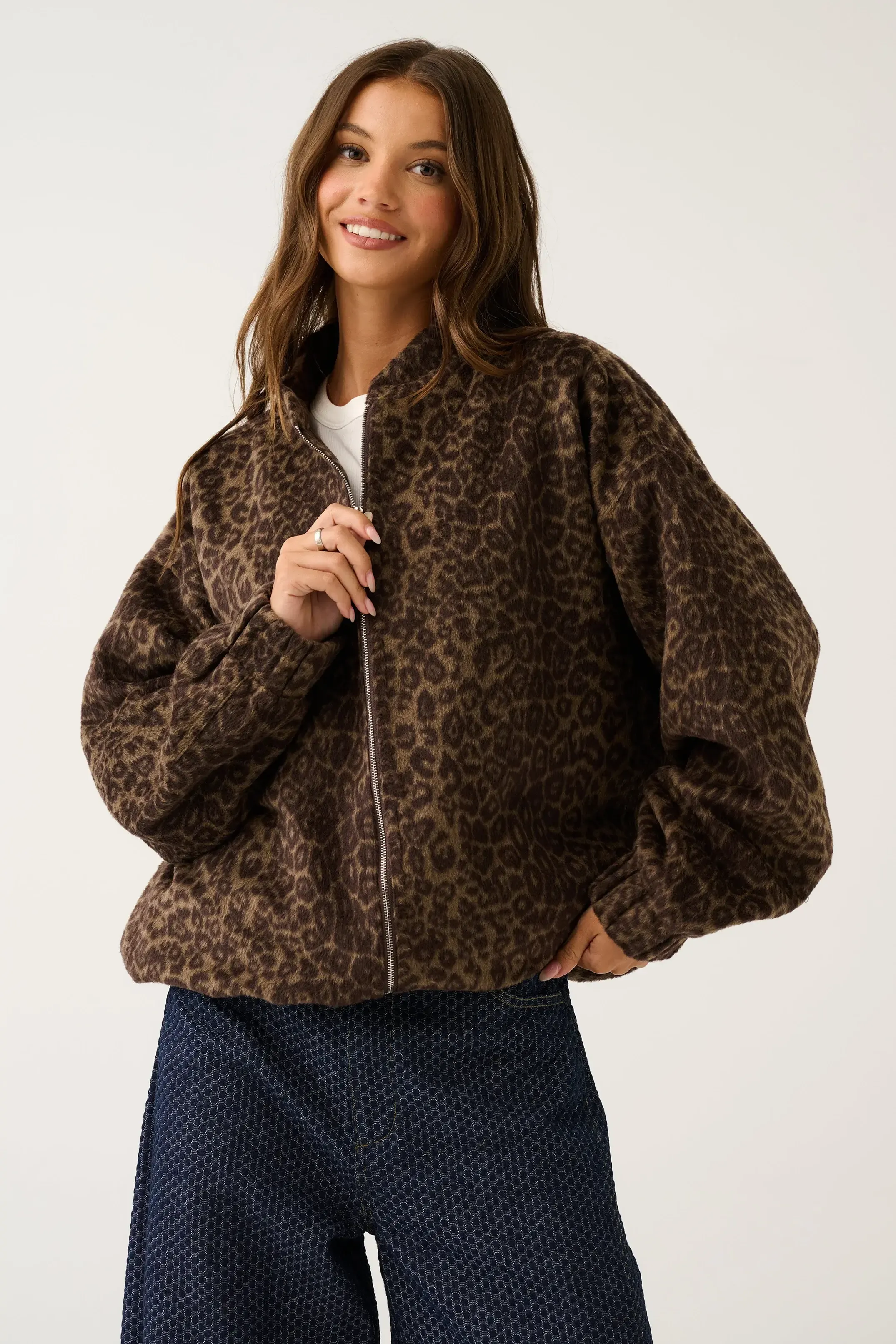 Milo Jacket - Brushed Leopard-Jackets, Coats & Vests-Cartel & Willow-The Bay Room