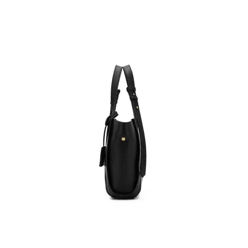 Mini Lauren Black 3 Piece Compartment Handbag-Bags & Clutches-Black Caviar Designs-The Bay Room