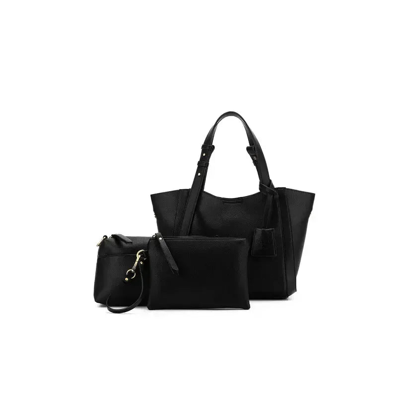 Mini Lauren Black 3 Piece Compartment Handbag-Bags & Clutches-Black Caviar Designs-The Bay Room
