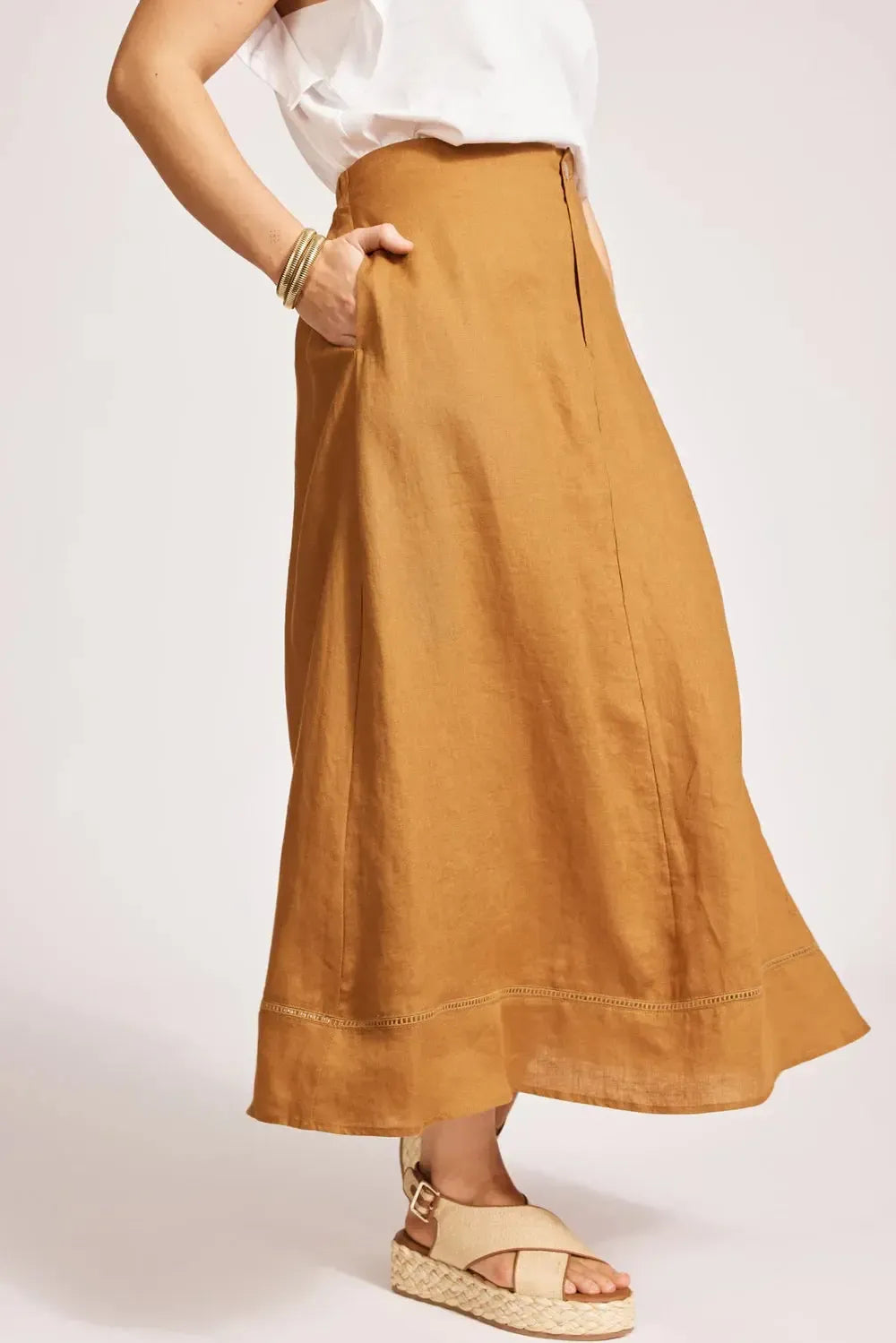 Miramar Maxi Skirt - Caramel-Eb & Ive-The Bay Room