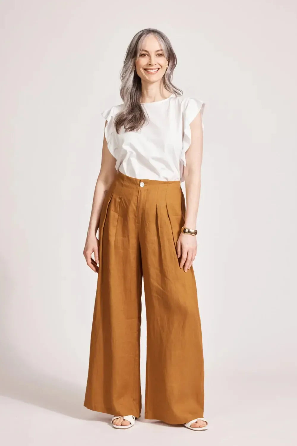 Miramar Palazzo Pant - Caramel-Eb & Ive-The Bay Room