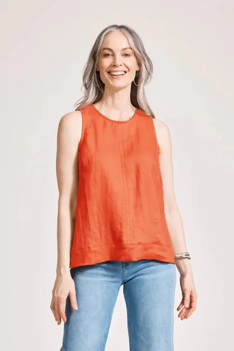 Miramar Tank Top - Coral-Eb & Ive-The Bay Room