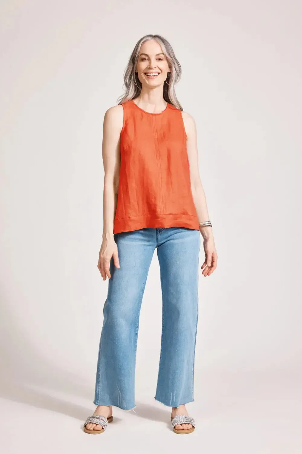 Miramar Tank Top - Coral-Eb & Ive-The Bay Room