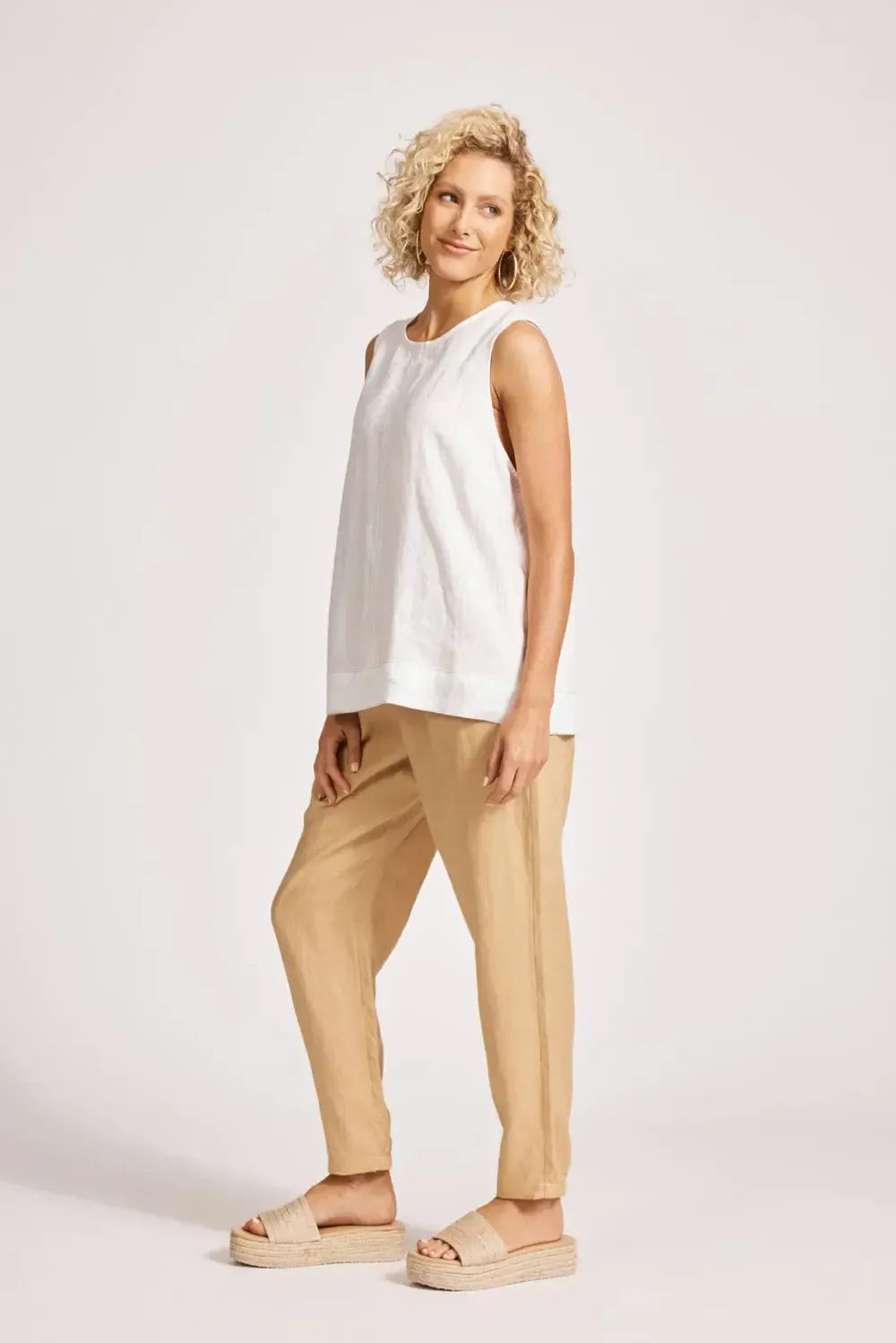 Miramar Tank Top - White-Eb & Ive-The Bay Room