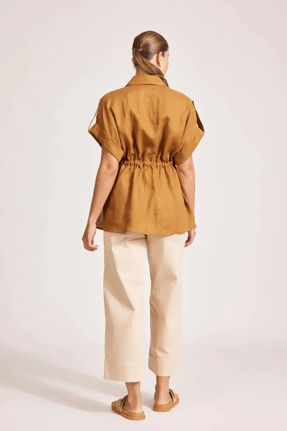 Miramar Tie Shirt - Caramel-Eb & Ive-The Bay Room
