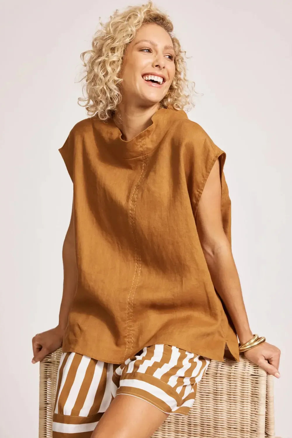 Miramar Top - Caramel-Eb & Ive-The Bay Room