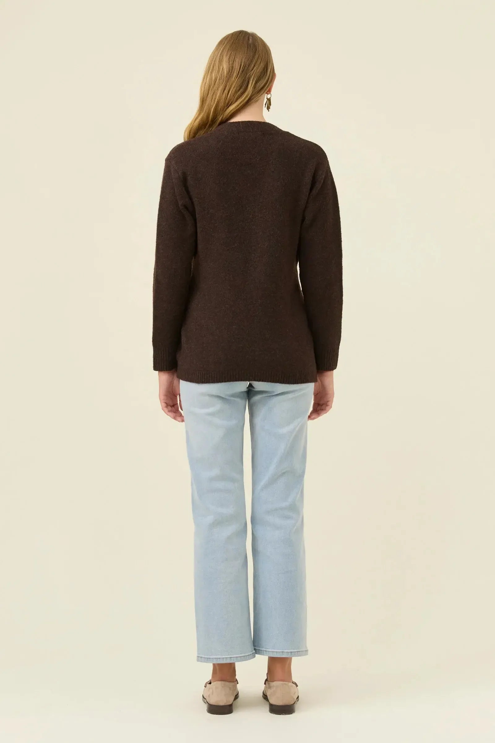 Miru Button Cardigan - Chocolate-Knitwear & Jumpers-Isle Of Mine-The Bay Room