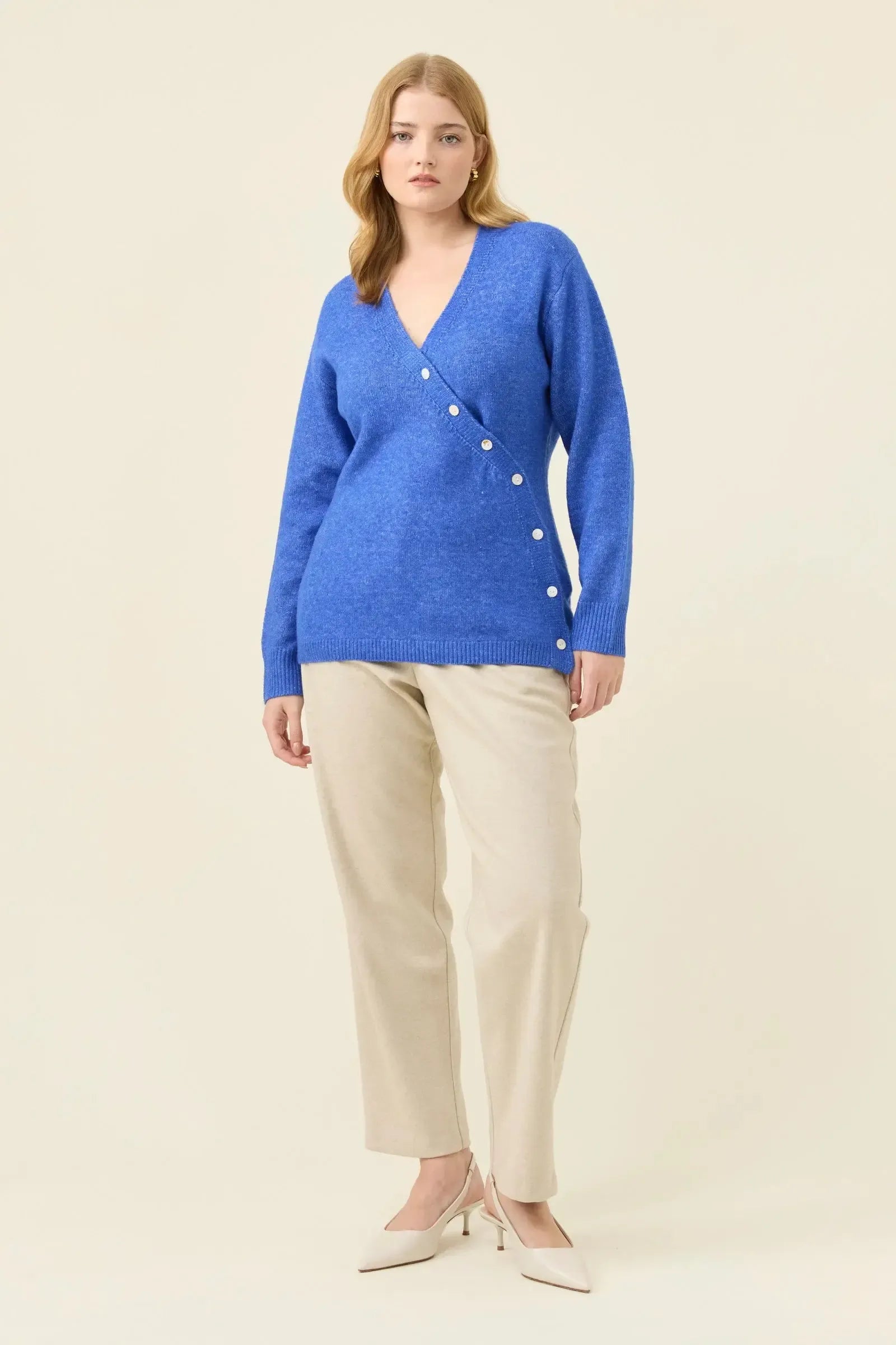 Miru Button Cardigan- Cobalt-Knitwear & Jumpers-Isle Of Mine-The Bay Room