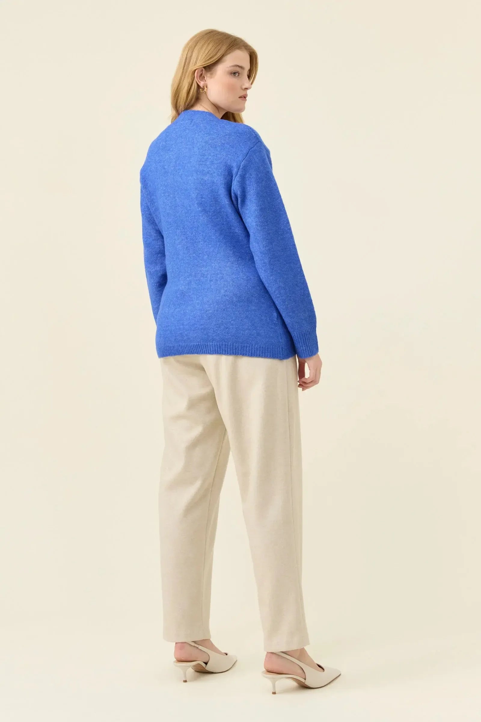 Miru Button Cardigan- Cobalt-Knitwear & Jumpers-Isle Of Mine-The Bay Room