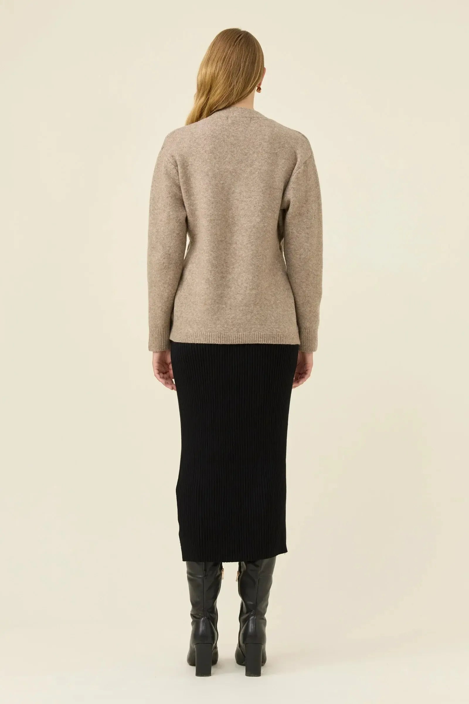 Miru Button Cardigan - Stone-Knitwear & Jumpers-Isle Of Mine-The Bay Room