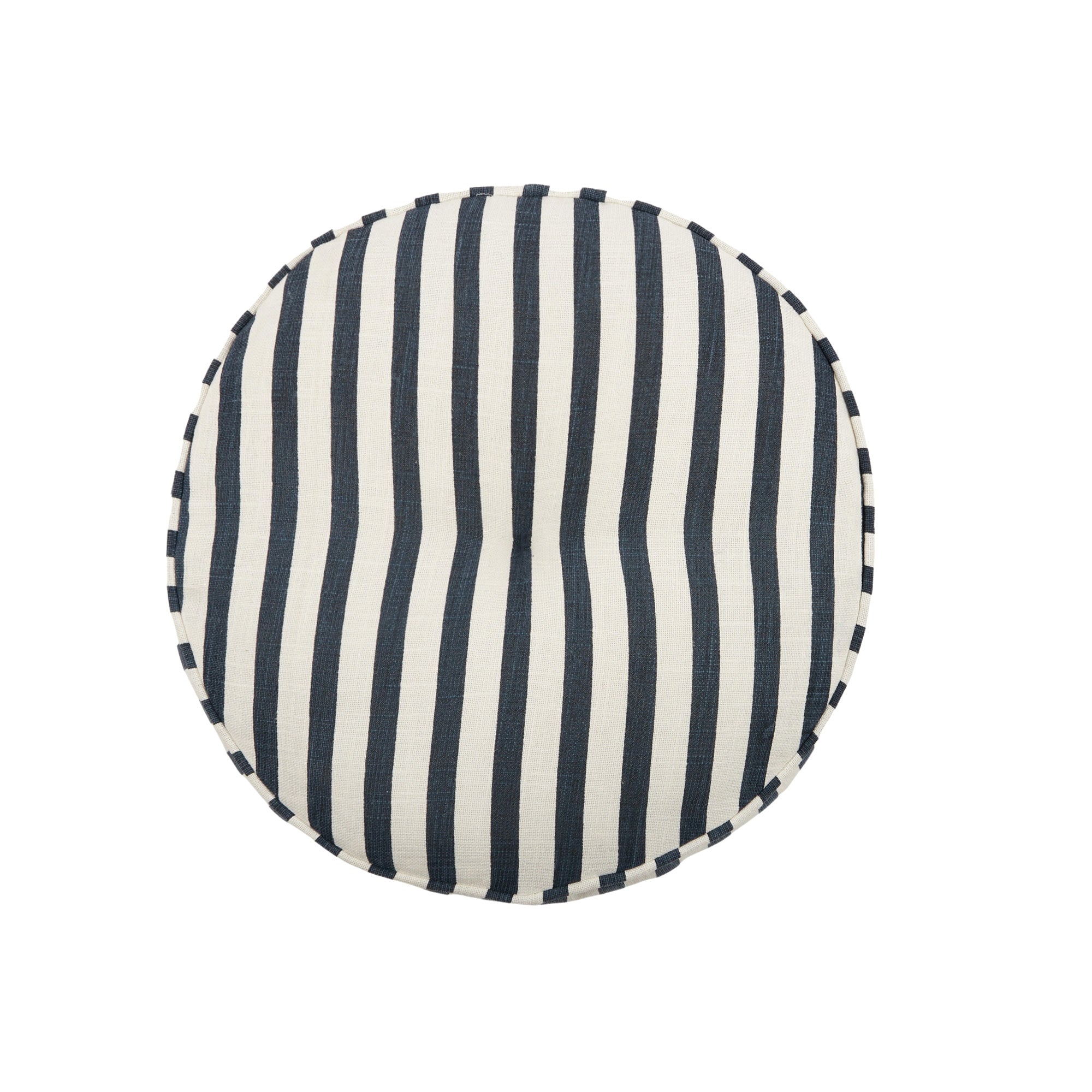 Montauk Round Cotton Cushion 40cm Navy-Soft Furnishings-Coast To Coast Home-The Bay Room