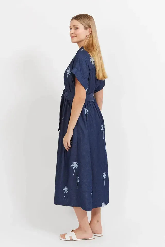 Montego Denim Shirt Dress - Indigo-Dresses-Haven-The Bay Room