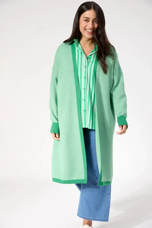 Monterosa Cardigan - Green-Knitwear & Jumpers-Haven-The Bay Room