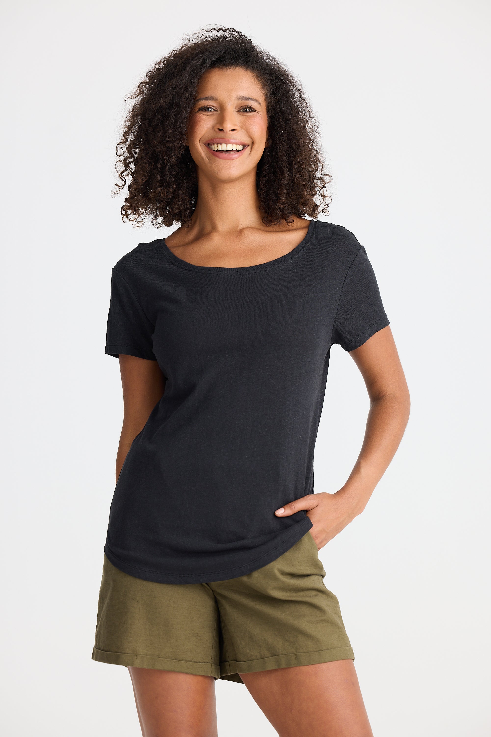 Monza Tee - Black-Tops-The Shanty Corporation-The Bay Room