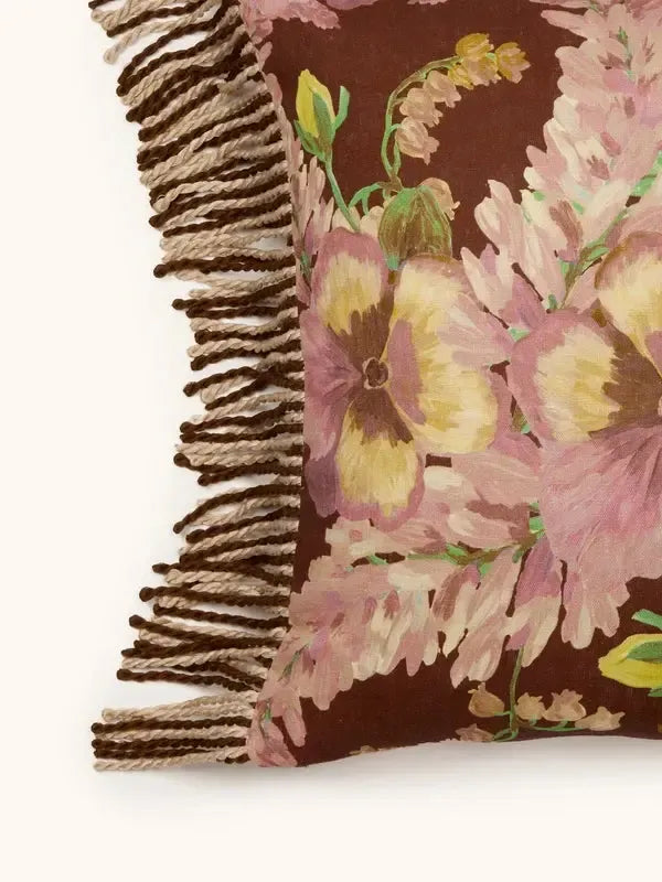 Mountain Floral Cocoa 50cm Cushion-Soft Furnishings-Bonnie & Neil-The Bay Room