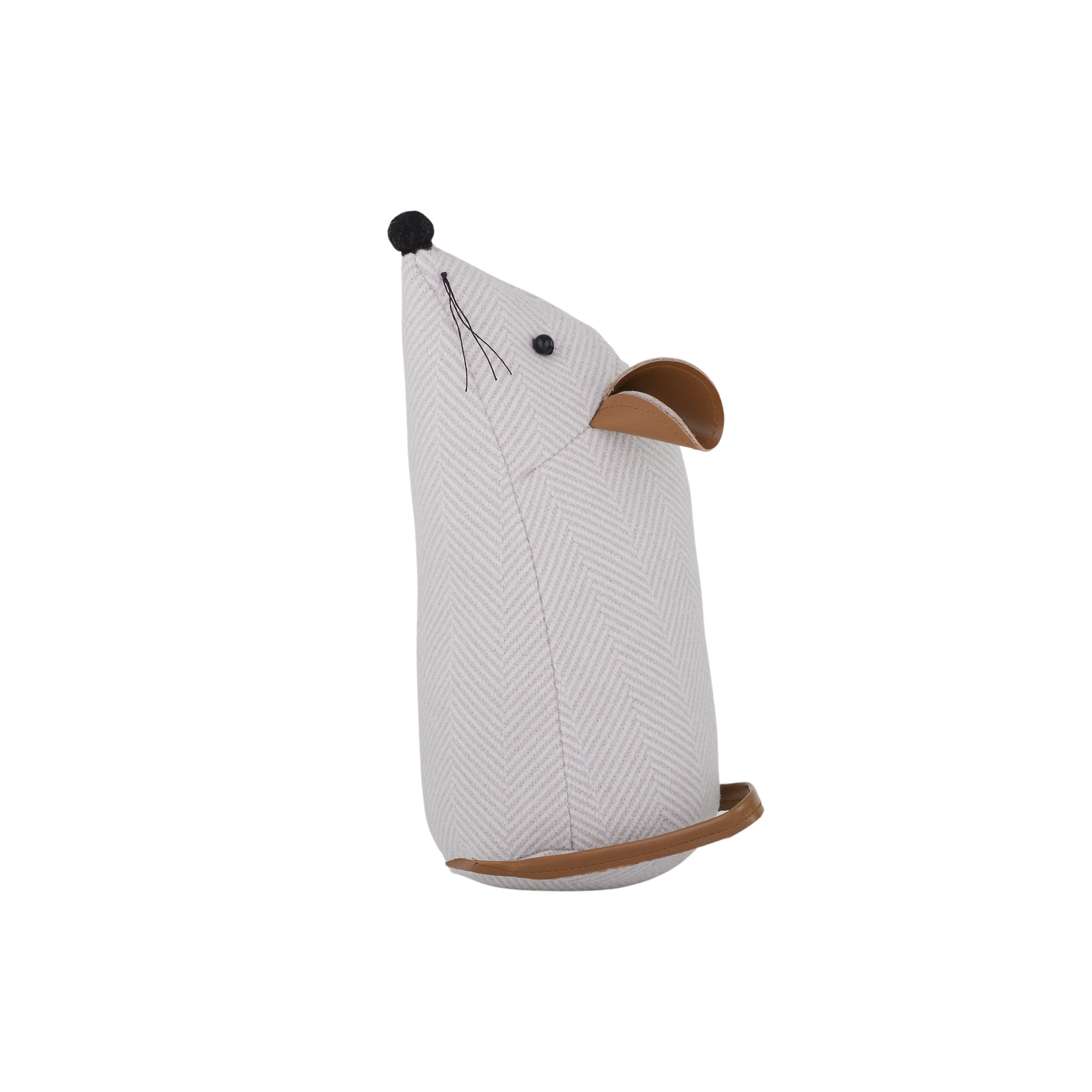 Mousy Mouse Door Stop 13x26cm Natural-Decor Items-Coast To Coast Home-The Bay Room