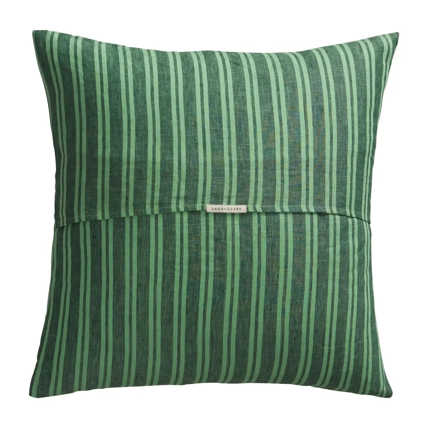 Nadine Linen Euro Pillowcase Set - Forest-Soft Furnishings-Sage & Clare-The Bay Room