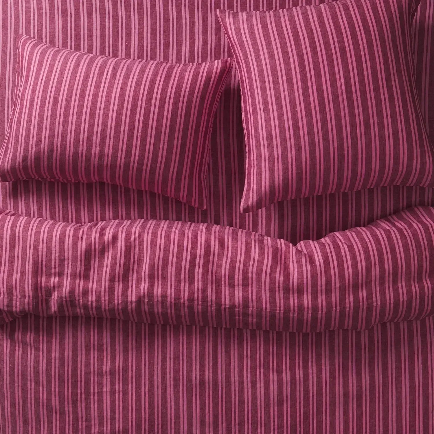 Nadine Linen Euro Pillowcase Set - Mahogany-Soft Furnishings-Sage & Clare-The Bay Room