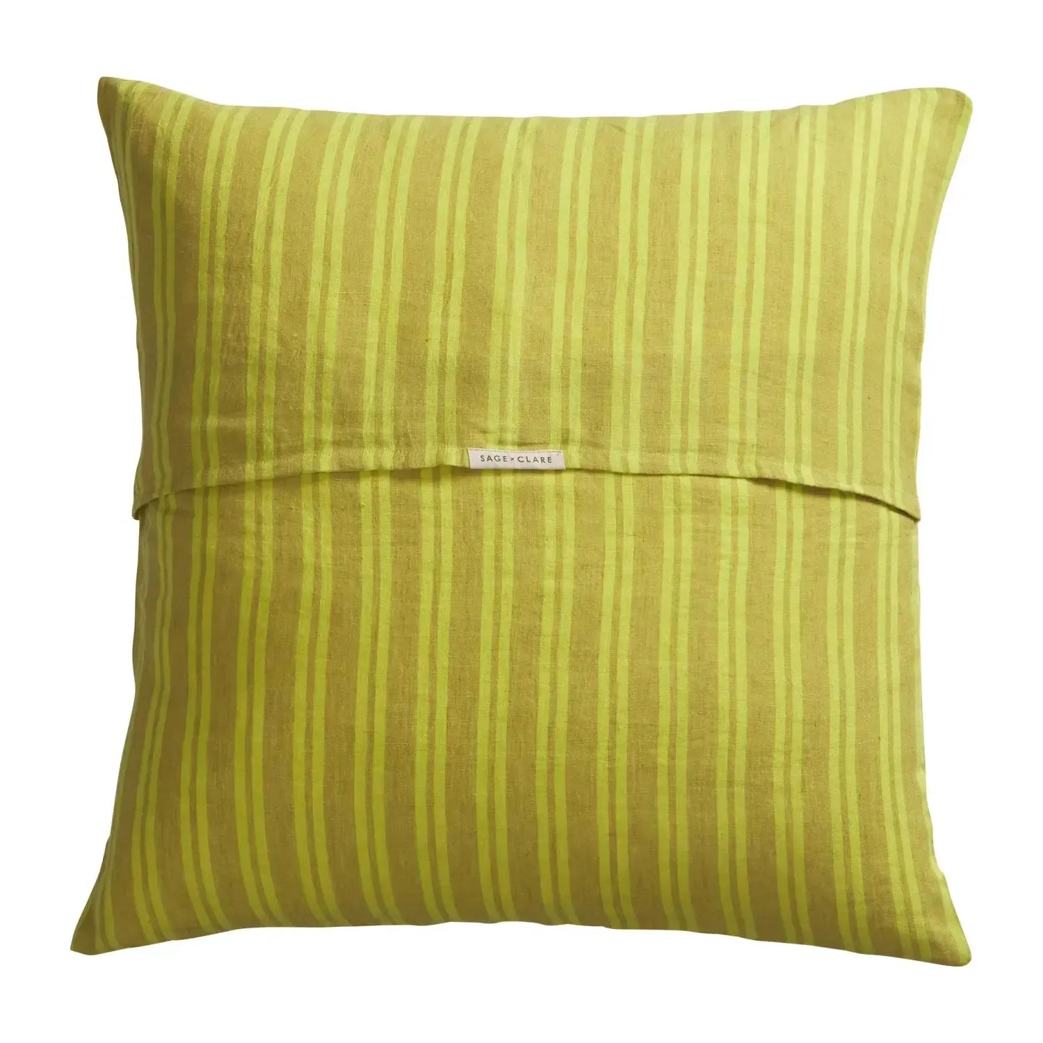 Nadine Linen Euro Pillowcase Set - Olive-Soft Furnishings-Sage & Clare-The Bay Room