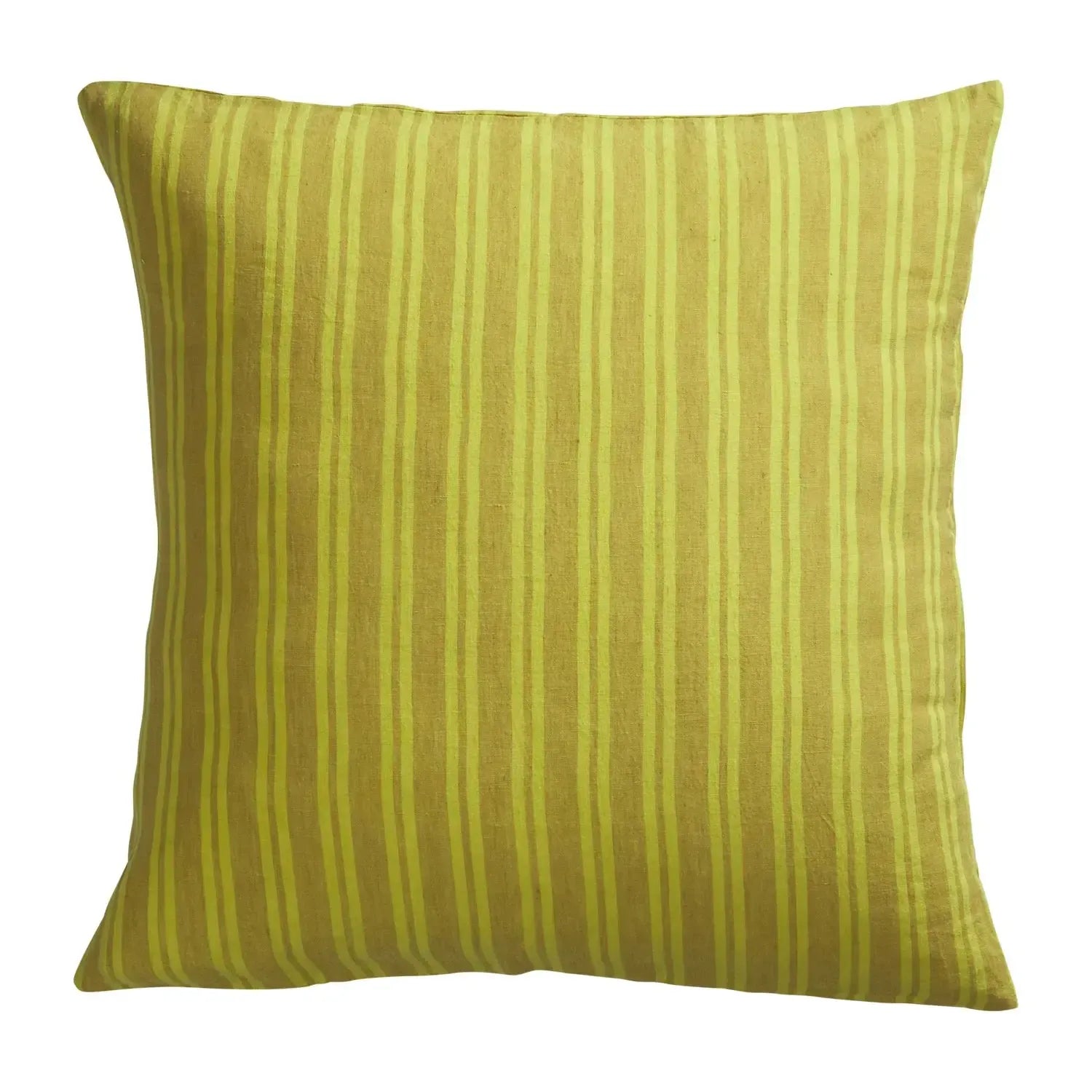Nadine Linen Euro Pillowcase Set - Olive-Soft Furnishings-Sage & Clare-The Bay Room