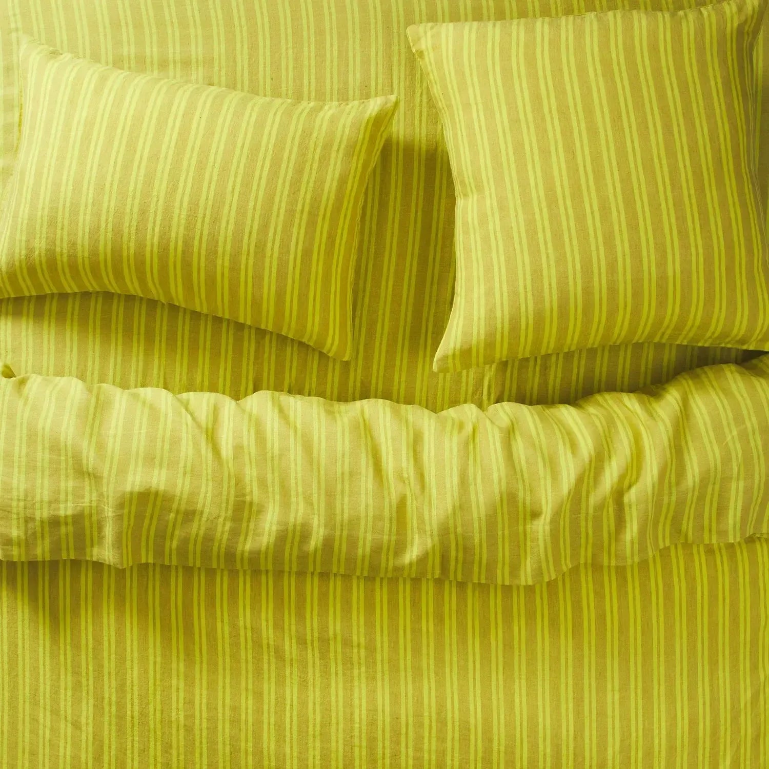 Nadine Linen Pillowcase Set - Olive-Soft Furnishings-Sage & Clare-The Bay Room