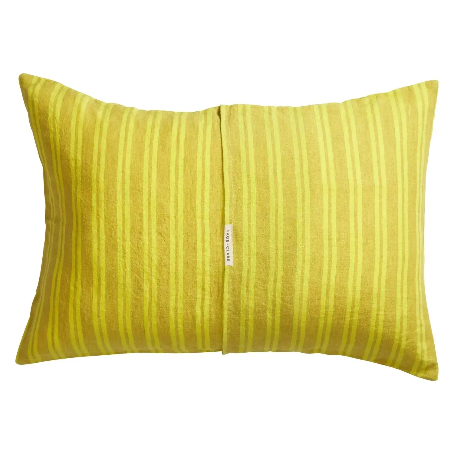 Nadine Linen Pillowcase Set - Olive-Soft Furnishings-Sage & Clare-The Bay Room