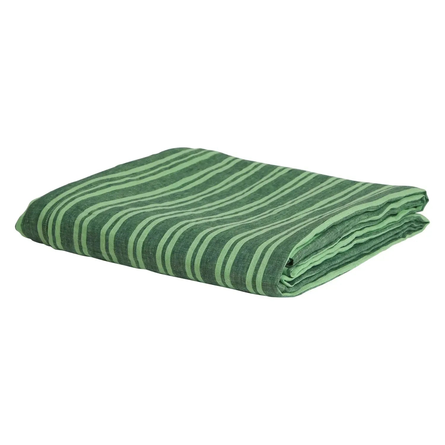 Nadine Linen Sheets - Forest-Soft Furnishings-Sage & Clare-The Bay Room