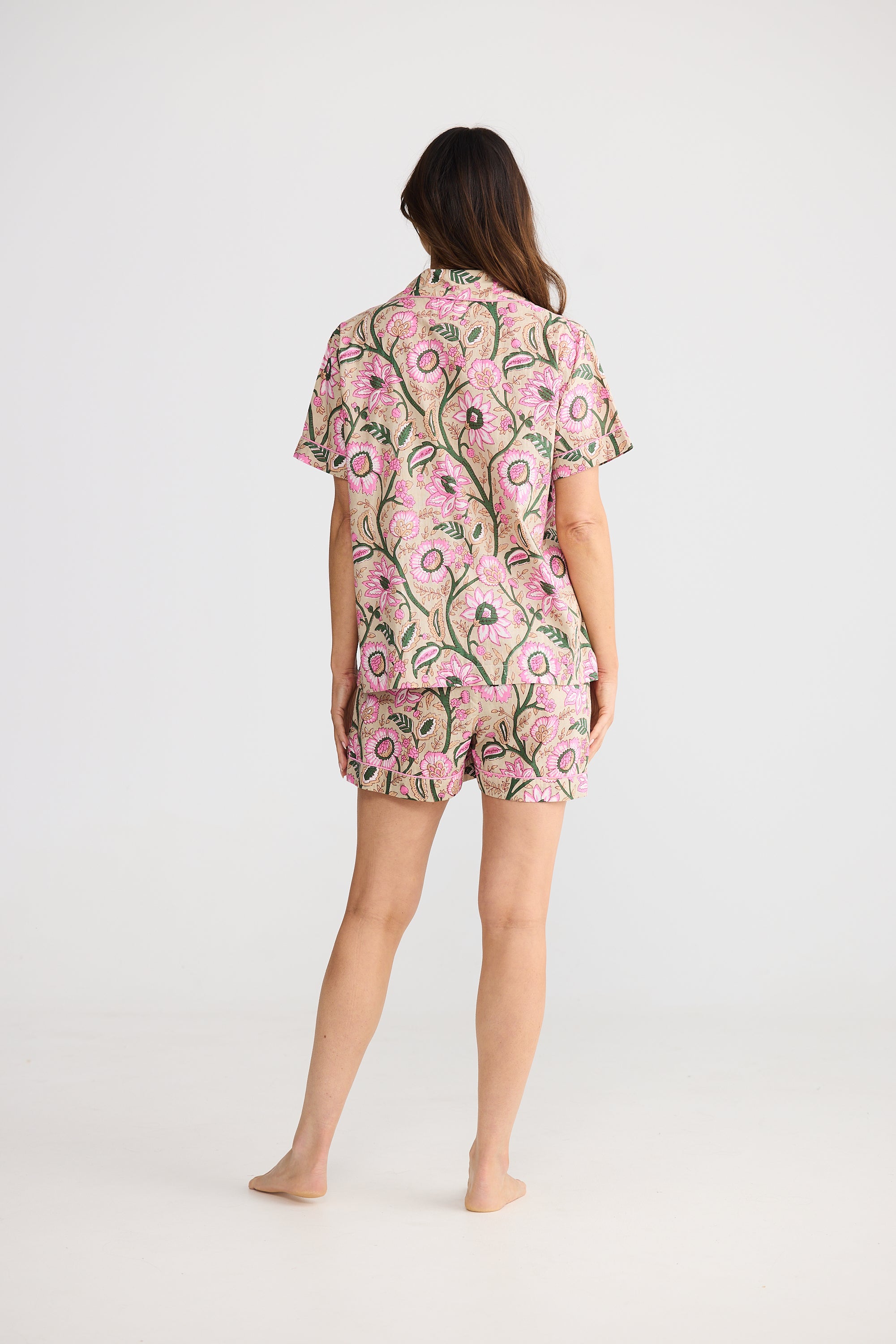 Namaste Pyjama Set - Fleur Print-Sleepwear & Robes-Holiday-The Bay Room