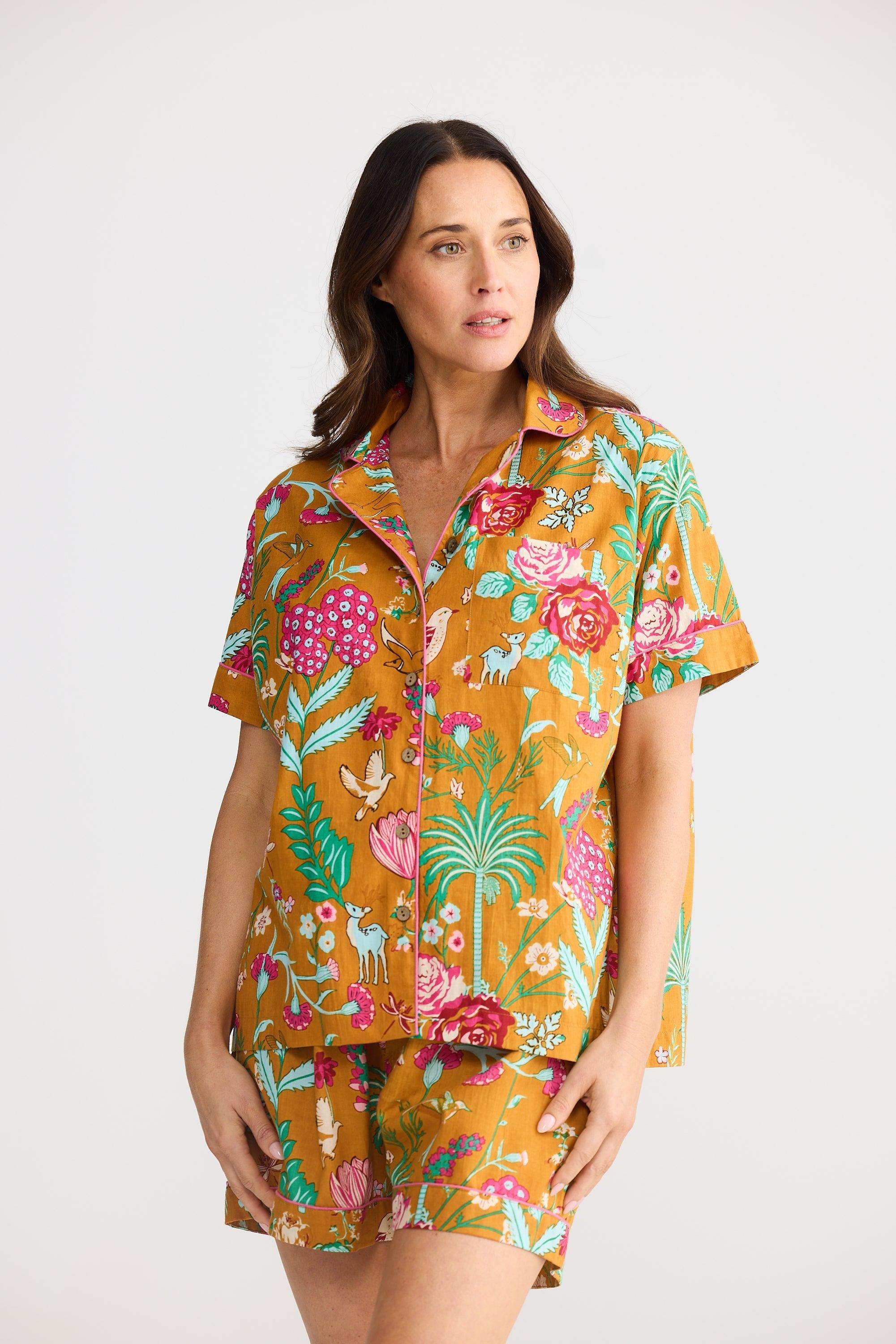 Namaste Pyjama Set - Tropical Rose-Sleepwear & Robes-Holiday-The Bay Room