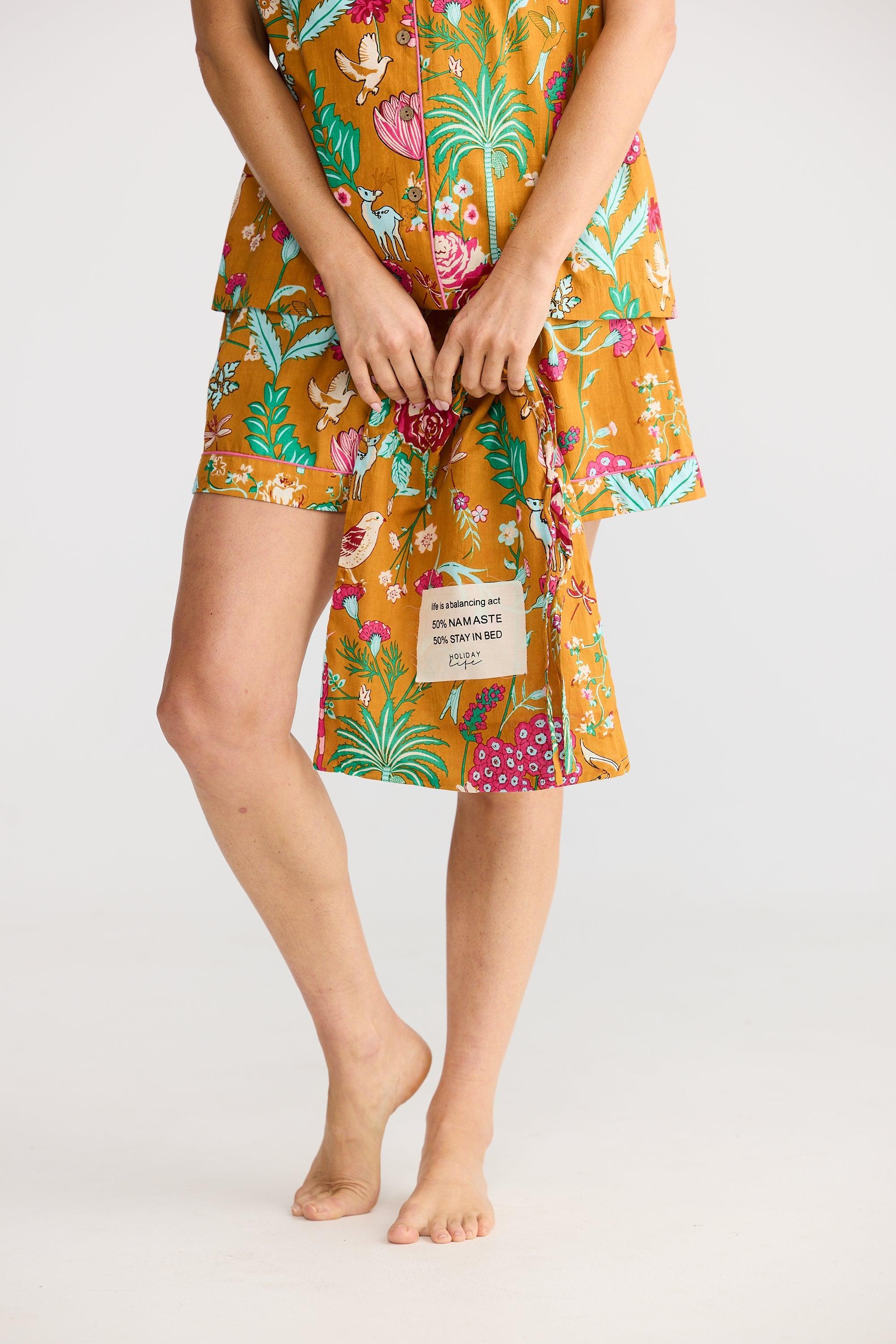 Namaste Pyjama Set - Tropical Rose-Sleepwear & Robes-Holiday-The Bay Room