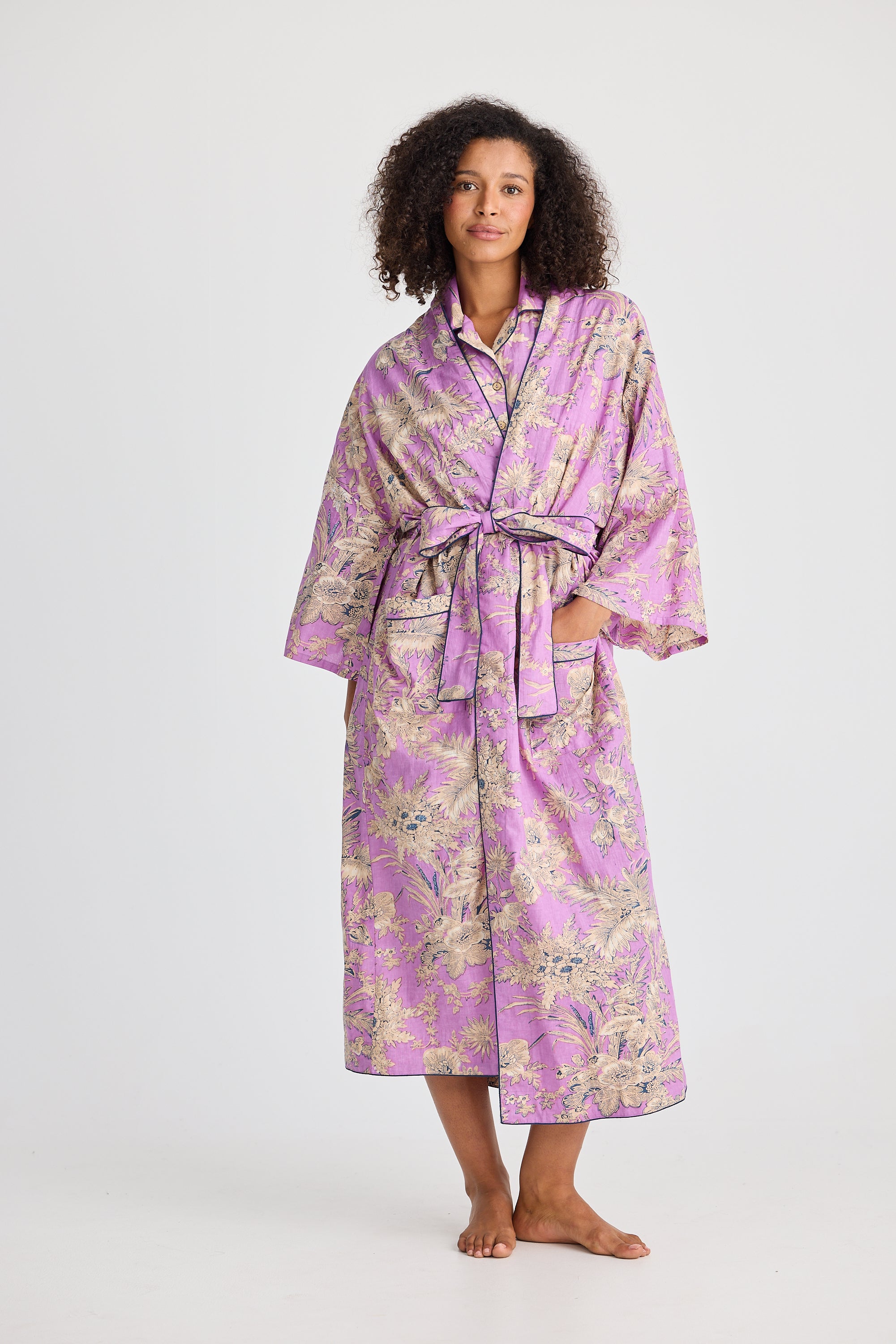 Namaste Robe - Purple Haveli Print-Holiday-The Bay Room