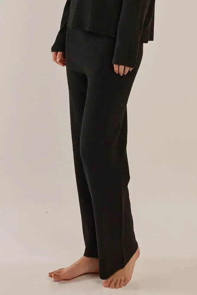 Nash Knit Pant - Black-Pants-Betty Basics-The Bay Room