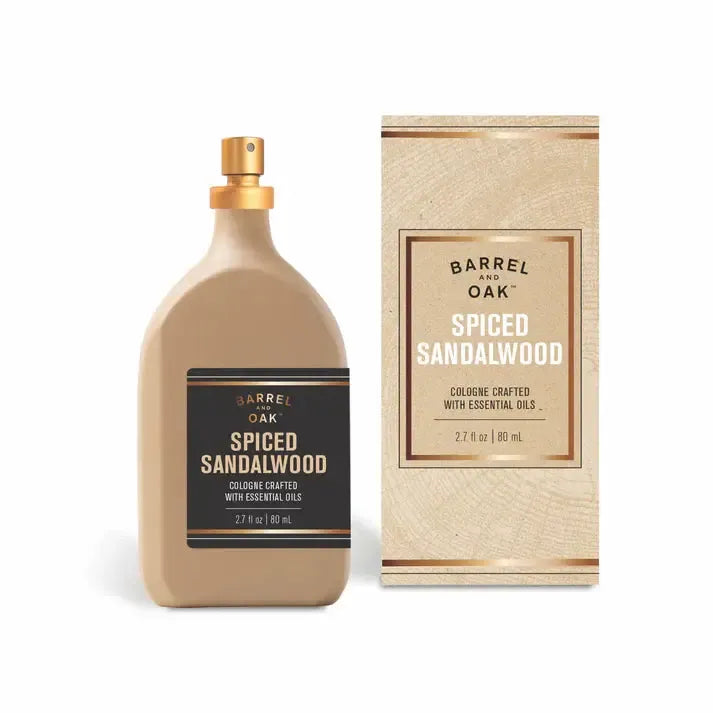 Natural Fragrance Cologne 79ml - Spiced Sandalwood-Beauty & Well-Being-Barrel & Oak-The Bay Room