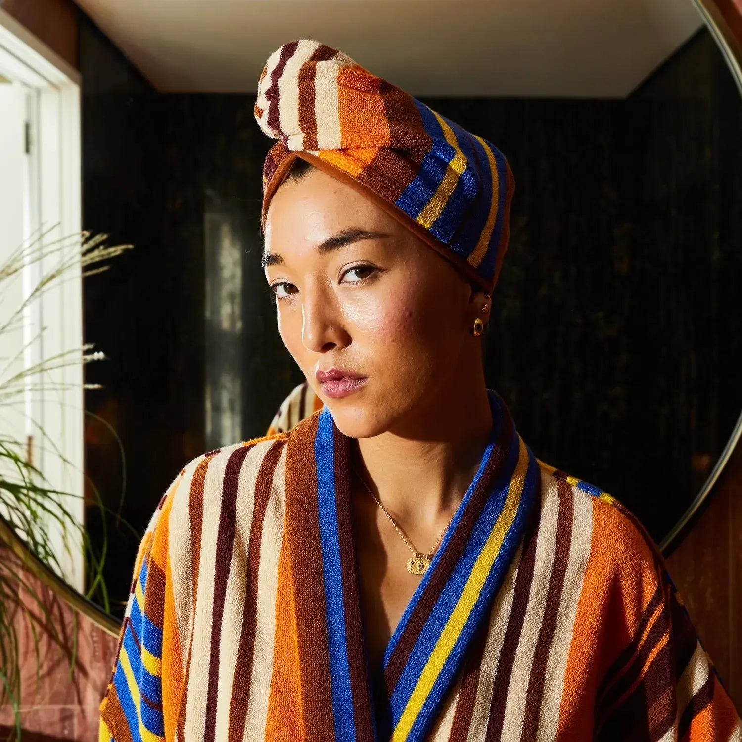 Nicolette Hair Wrap - Russet-Beauty & Well-Being-Sage & Clare-The Bay Room