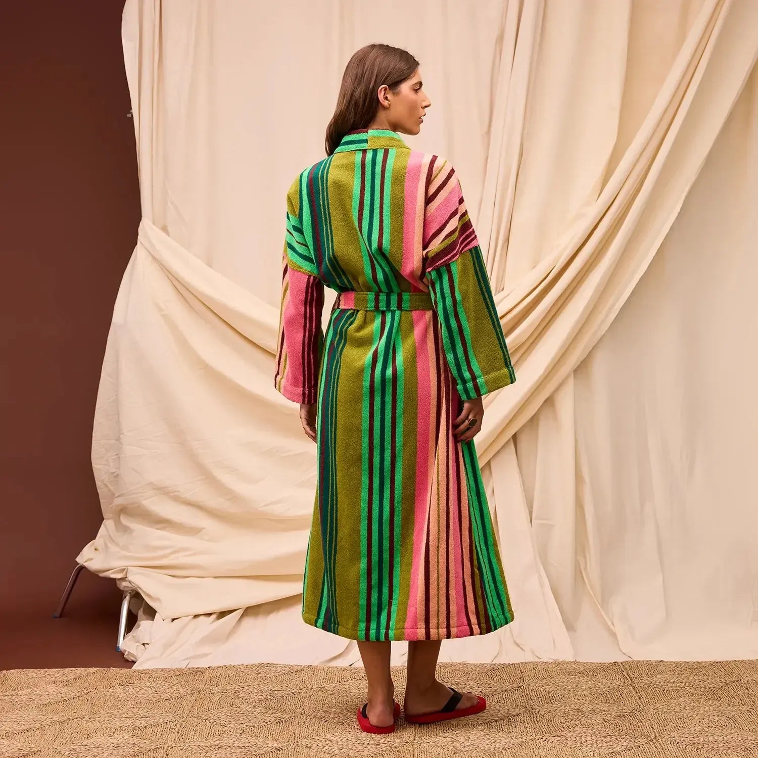 Nicolette Towelling Robe - Juniper-Sleepwear & Robes-Sage & Clare-The Bay Room