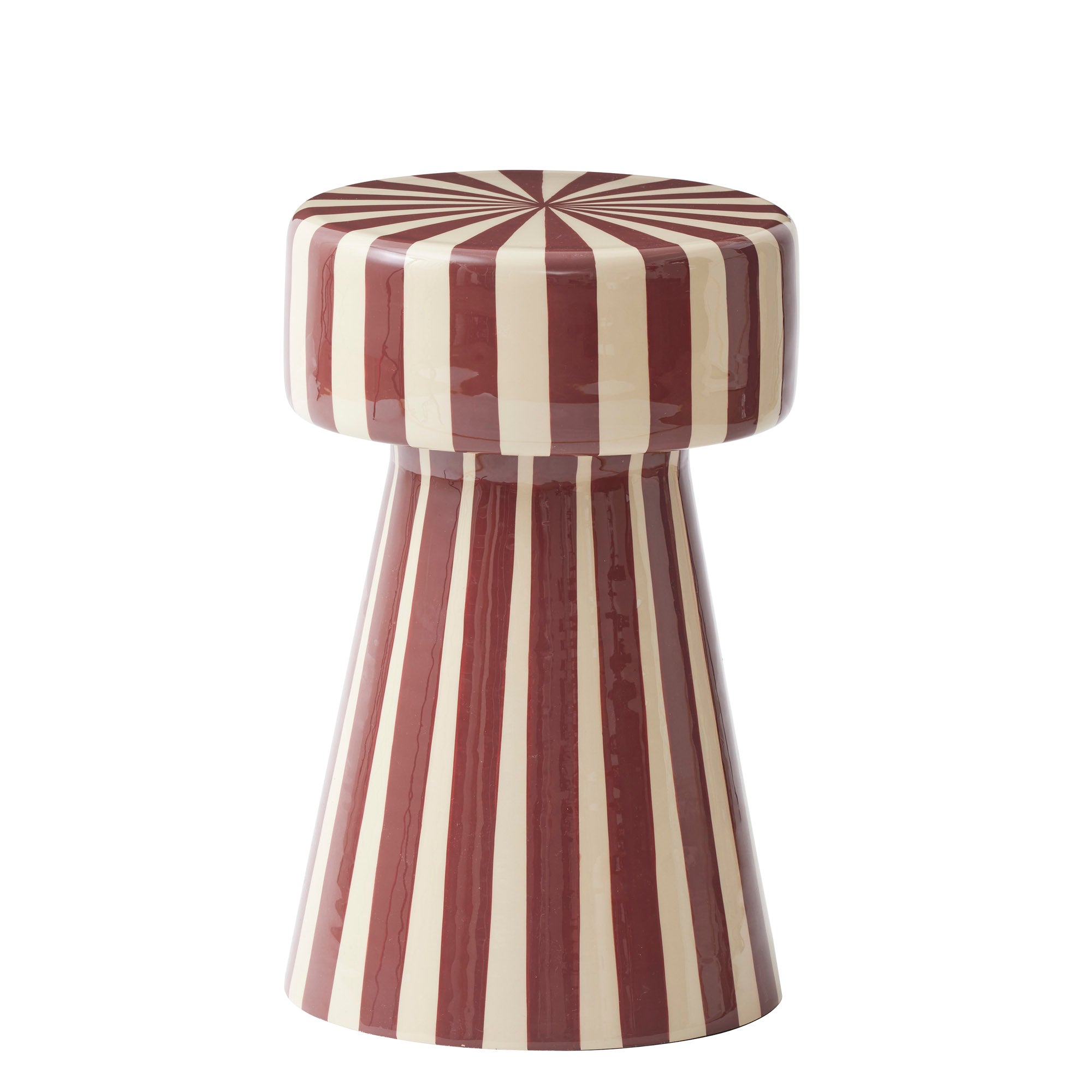 Nolan Metal Side Table 29x47cm Ivory/Russet-Furniture-Coast To Coast Home-The Bay Room