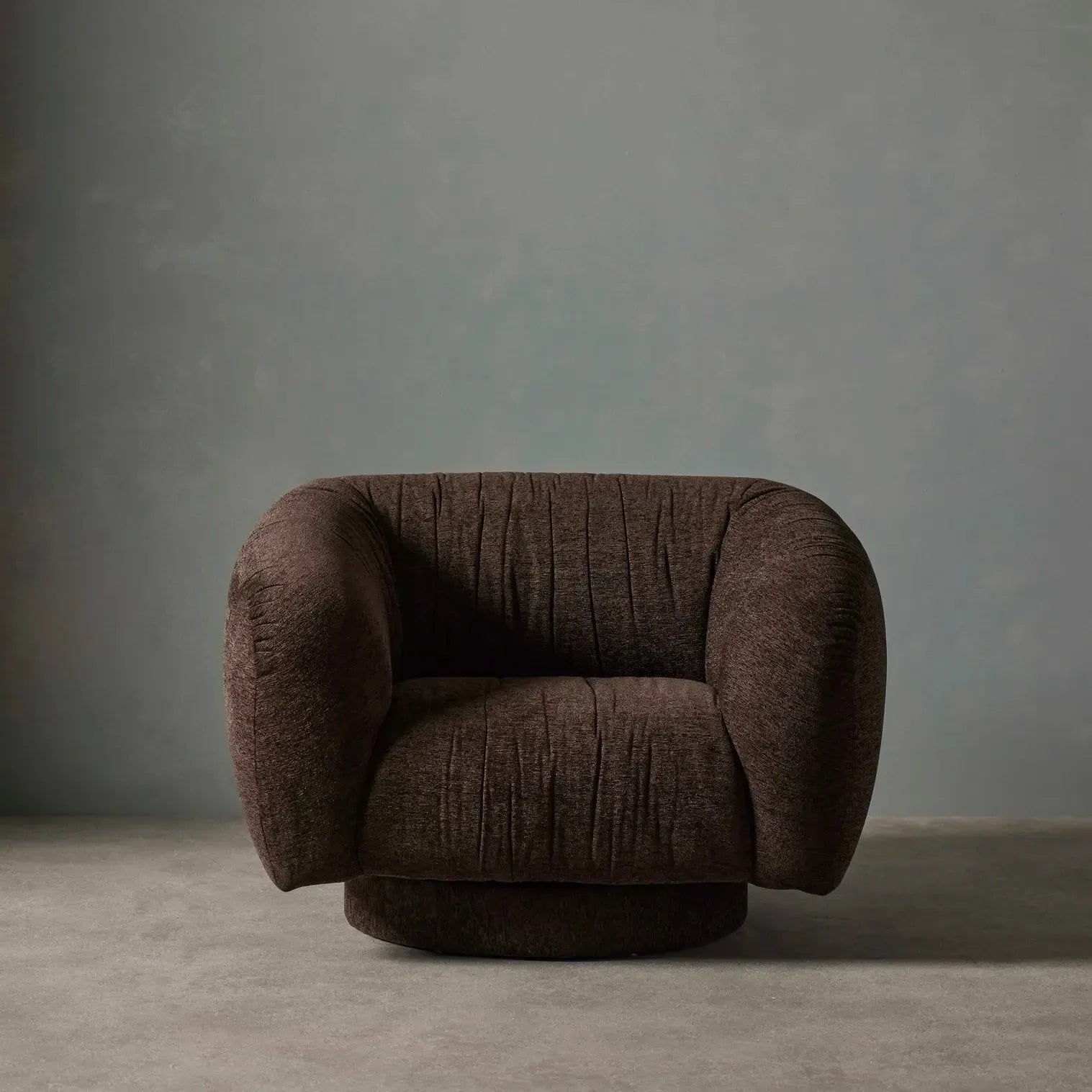 Nolan Swivel Chair 107x92x72cm Brown-Furniture-Grand Designs-The Bay Room