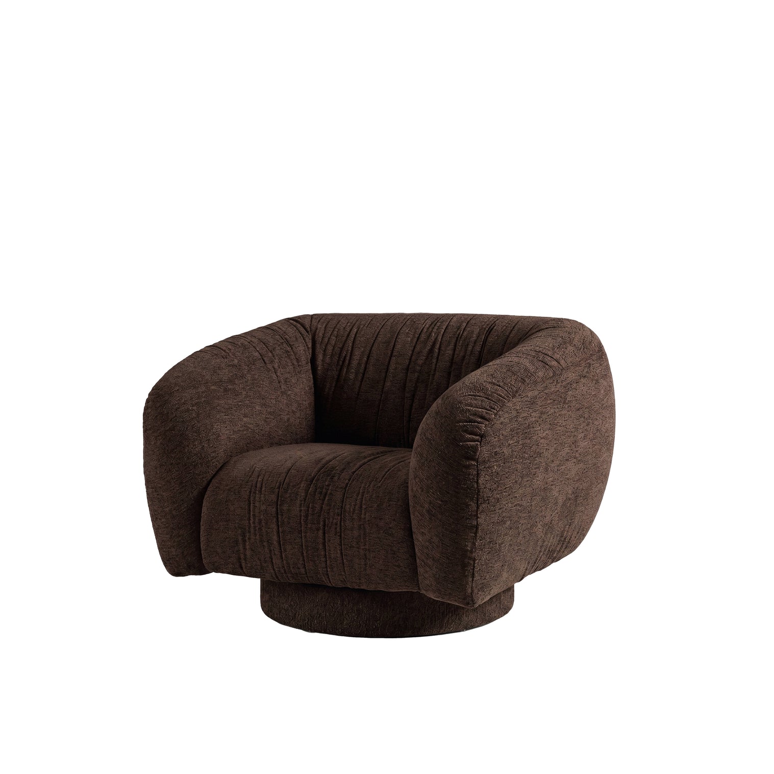 Nolan Swivel Chair 107x92x72cm Brown-Furniture-Grand Designs-The Bay Room