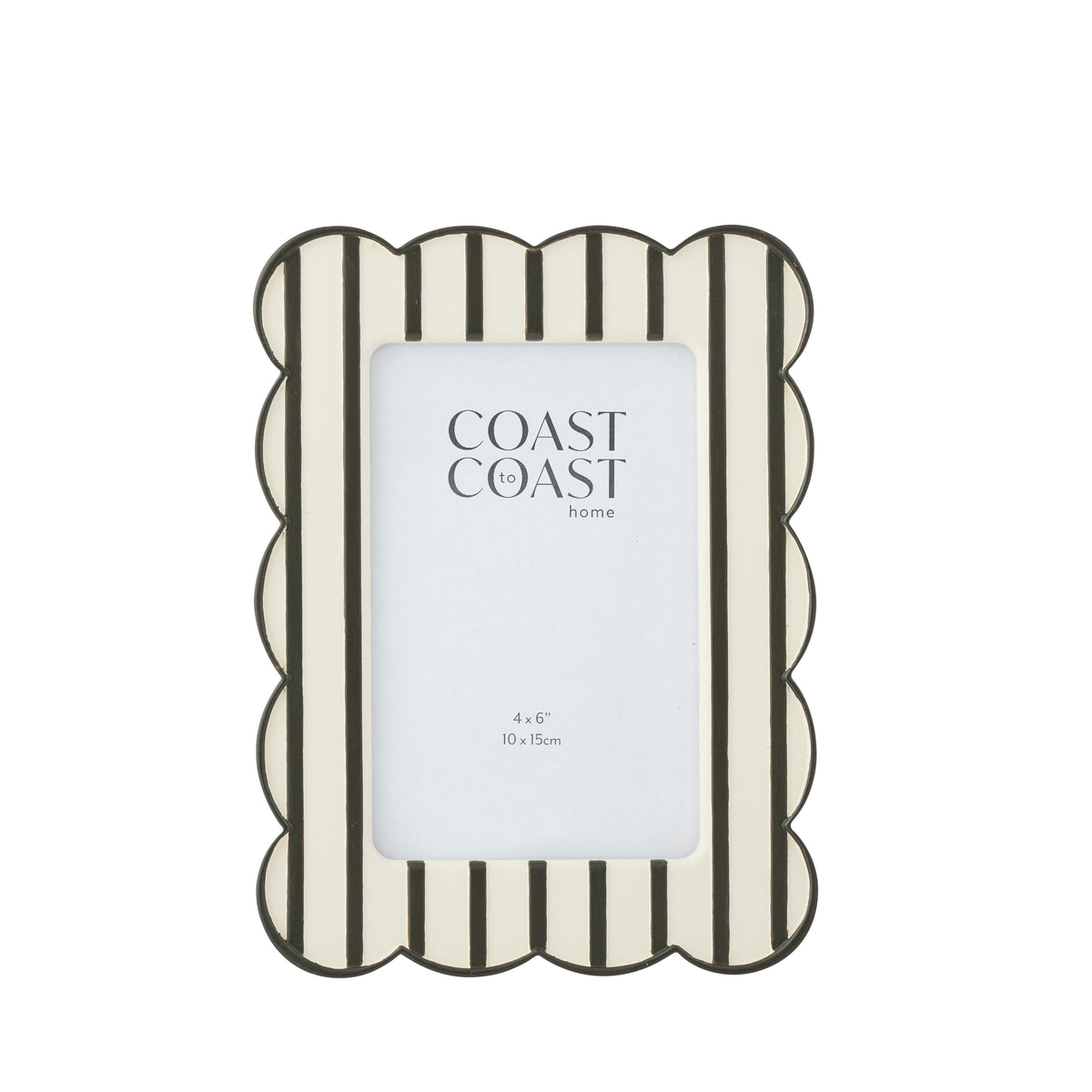Kelly Resin 4x6" Frame 16x21cm Ivory/Black