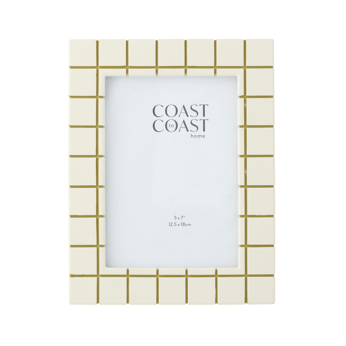 Monroe Resin 5x7" Frame 18x23cm Ivory/Olive